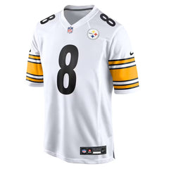 Youth Pittsburgh Steelers #8 Aaron Rodgers White Game Jersey 