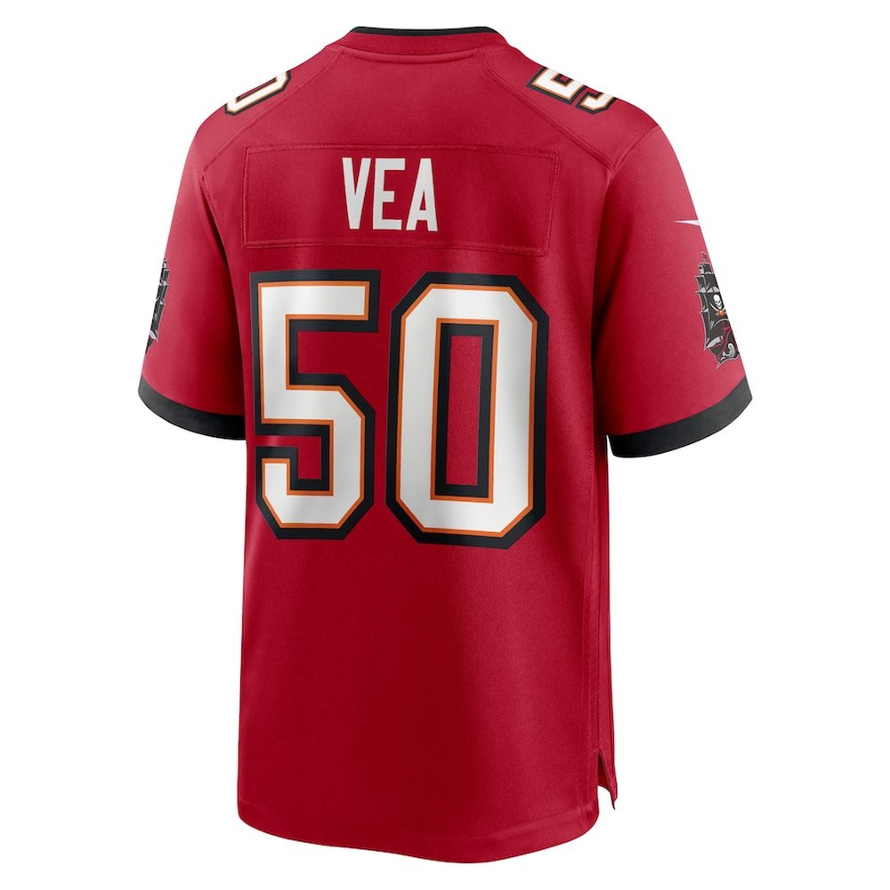 Men's Tampa Bay Buccaneers #50 Vita Vea Red 50th Anniversary Game Jersey 
