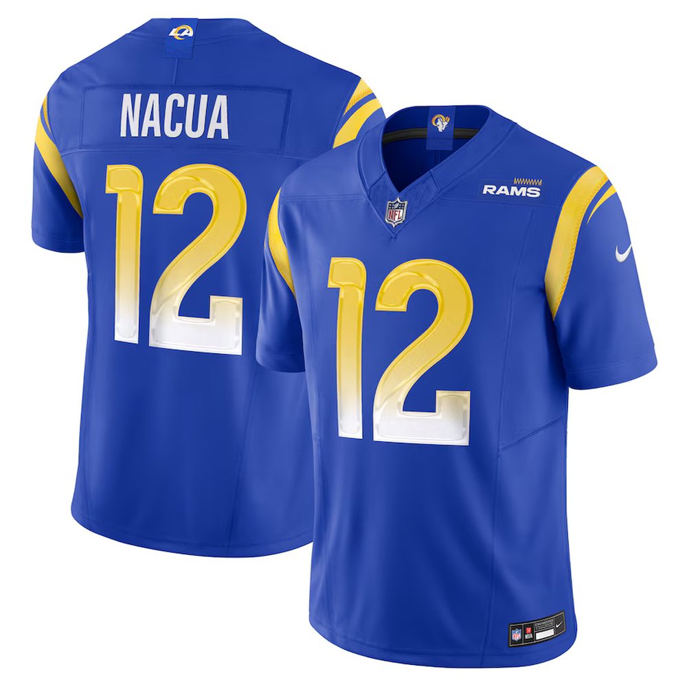 Men's Los Angeles Rams #12 Puka Nacua Royal Vapor F.U.S.E. Limited Player Jersey 