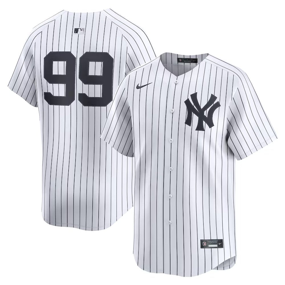 Men's New York Yankees #99 Aaron Judge White Home Limited Player Jersey