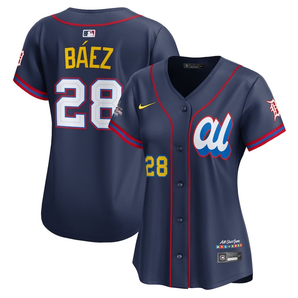 Women's American League #28 Javier Baez Navy 2025 All-Star Edition Limited Player Jersey