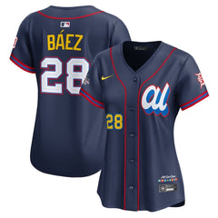 Women's American League #28 Javier Baez Navy 2025 All-Star Edition Limited Player Jersey