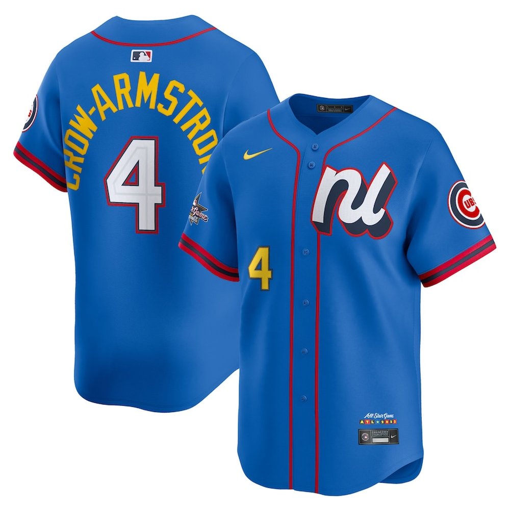Youth National League #4 Pete Crow-Armstrong Blue 2025 All-Star Edition Limited Player Jersey