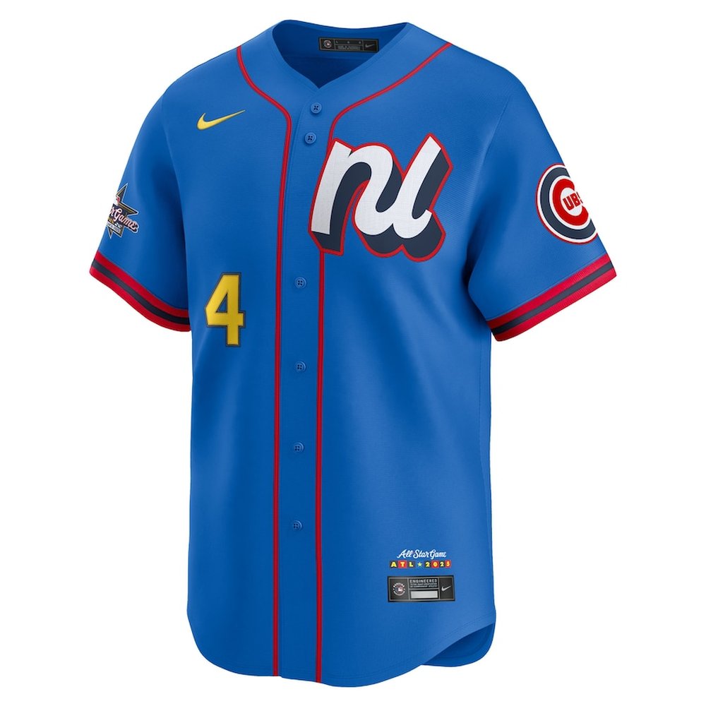 Youth National League #4 Pete Crow-Armstrong Blue 2025 All-Star Edition Limited Player Jersey