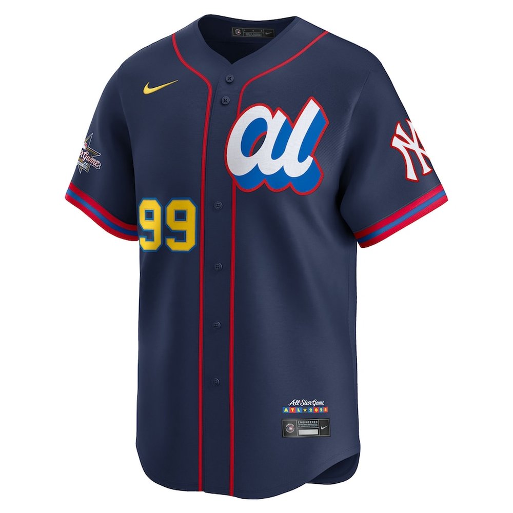 Youth American League #99 Aaron Judge Navy 2025 All-Star Edition Limited Player Jersey