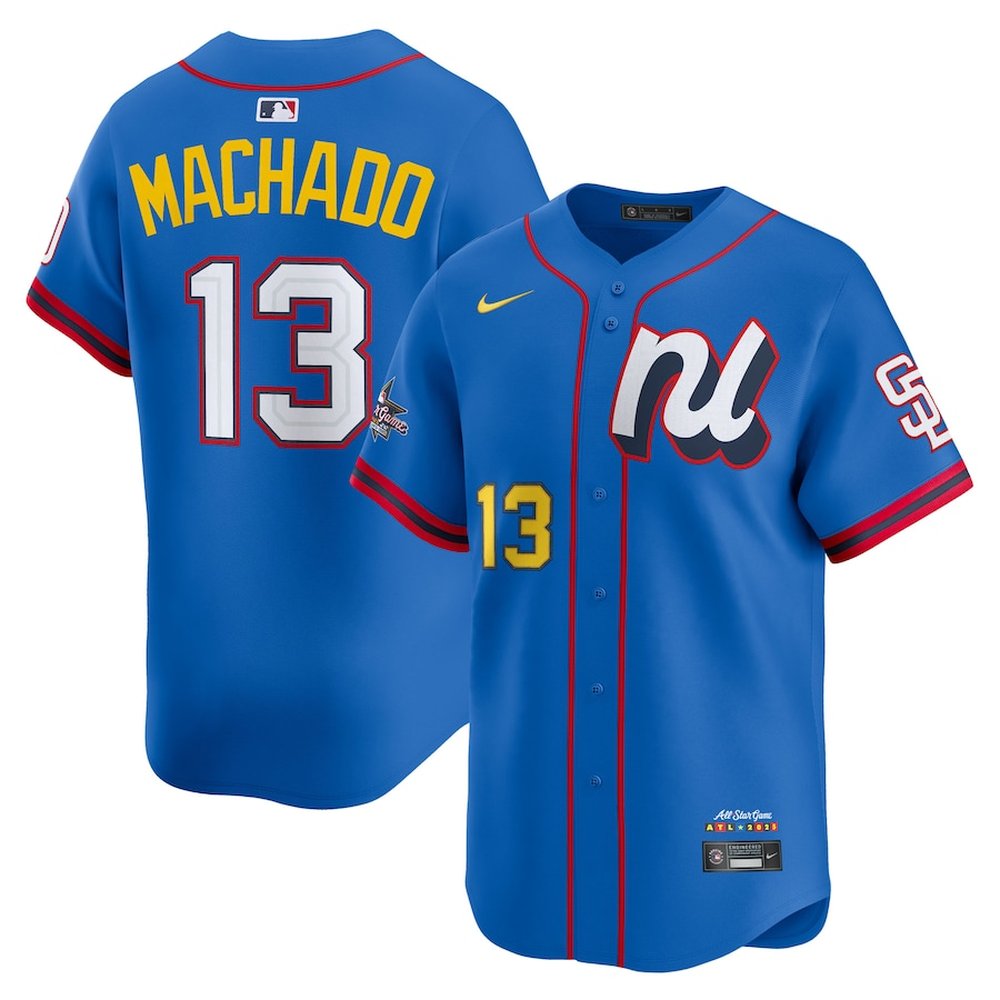 Youth National League #13 Manny Machado Blue 2025 All-Star Edition Limited Player Jersey