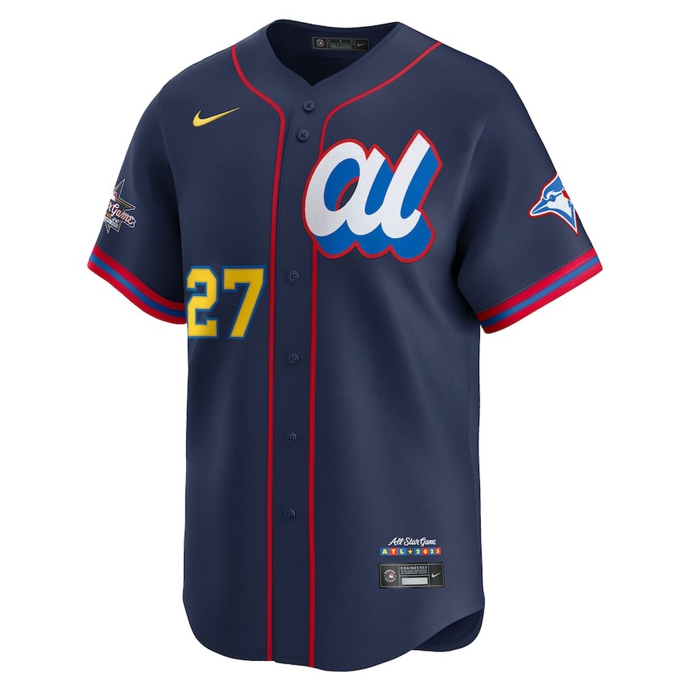 Youth American League #27 Vladimir Guerrero Jr. Navy 2025 All-Star Edition Limited Player Jersey