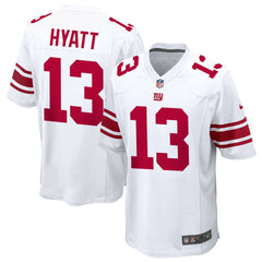 Men's New York Giants #13 Jalin Hyatt White Alternate Game Jersey 