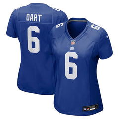 Women's New York Giants #6 Jaxson Dart Royal Team Game Jersey 