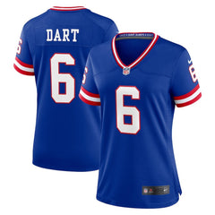 Women's New York Giants #6 Jaxson Dart Royal Alternate 2 Classic Game Jersey 