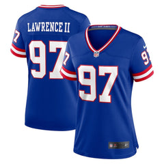 Women's New York Giants #97 Dexter Lawrence Century Royal Alternate Game Jersey 
