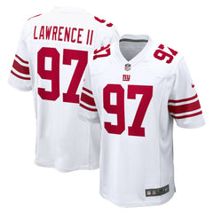 Youth New York Giants #97 Dexter Lawrence II White Game Player Jersey 