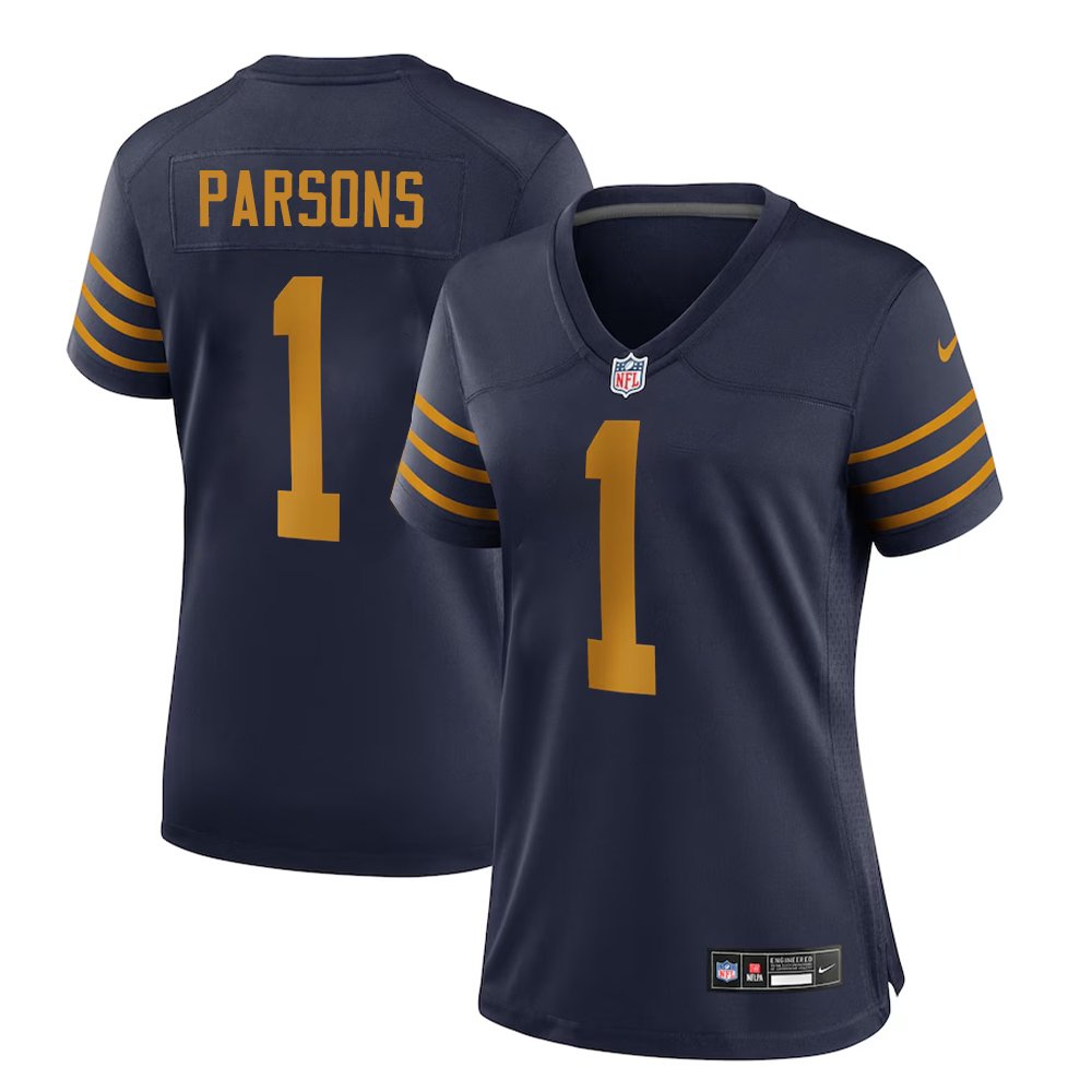 Women's Green Bay Packers #1 Micah Parsons Navy The 1923 Classic Game Jersey 