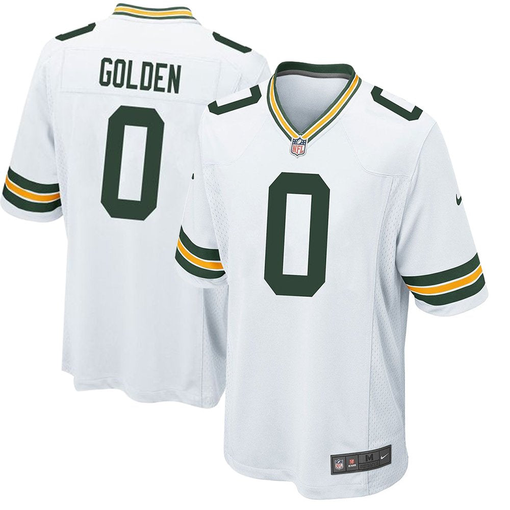 Men's Green Bay Packers #0 Matthew Golden White Game Player Jersey 