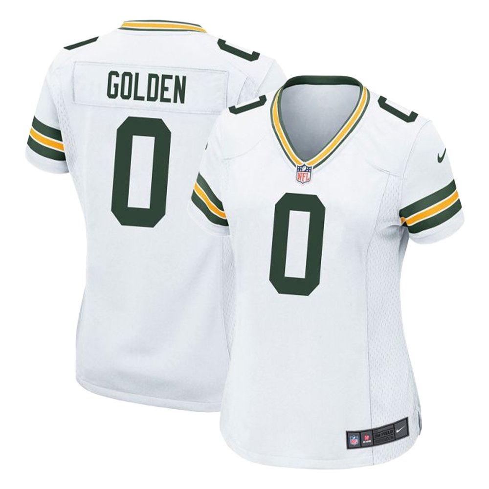Women's Green Bay Packers #0 Matthew Golden White Game Player Jersey 