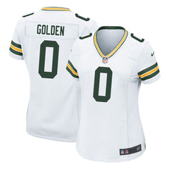 Women's Green Bay Packers #0 Matthew Golden White Game Player Jersey 