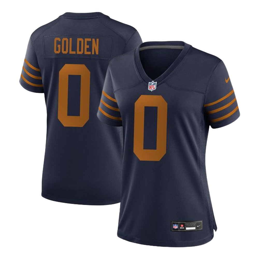 Women's Green Bay Packers #0 Matthew Golden Navy Game Player Jersey 