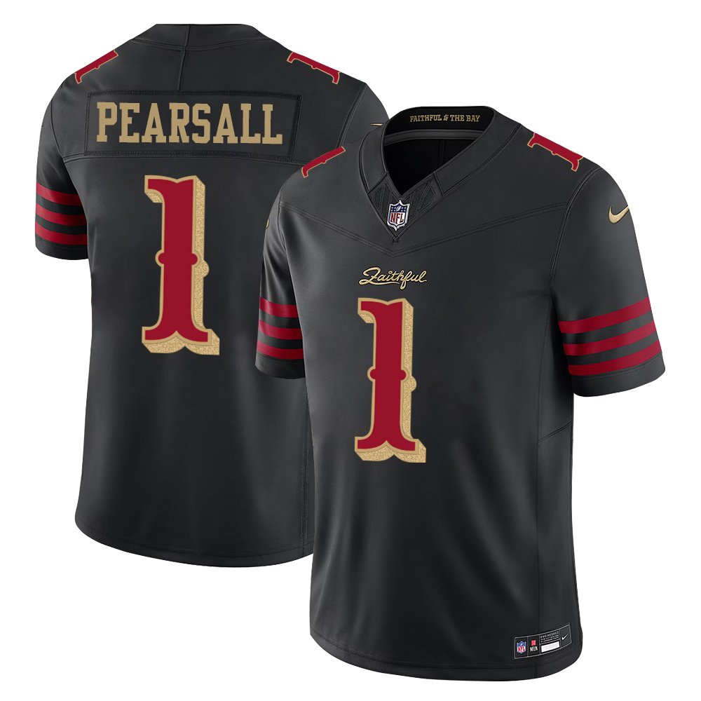 Youth San Francisco 49ers #1 Ricky Pearsall Black Rivalries Collection F.U.S.E. Vapor Limited Stitched Jersey 