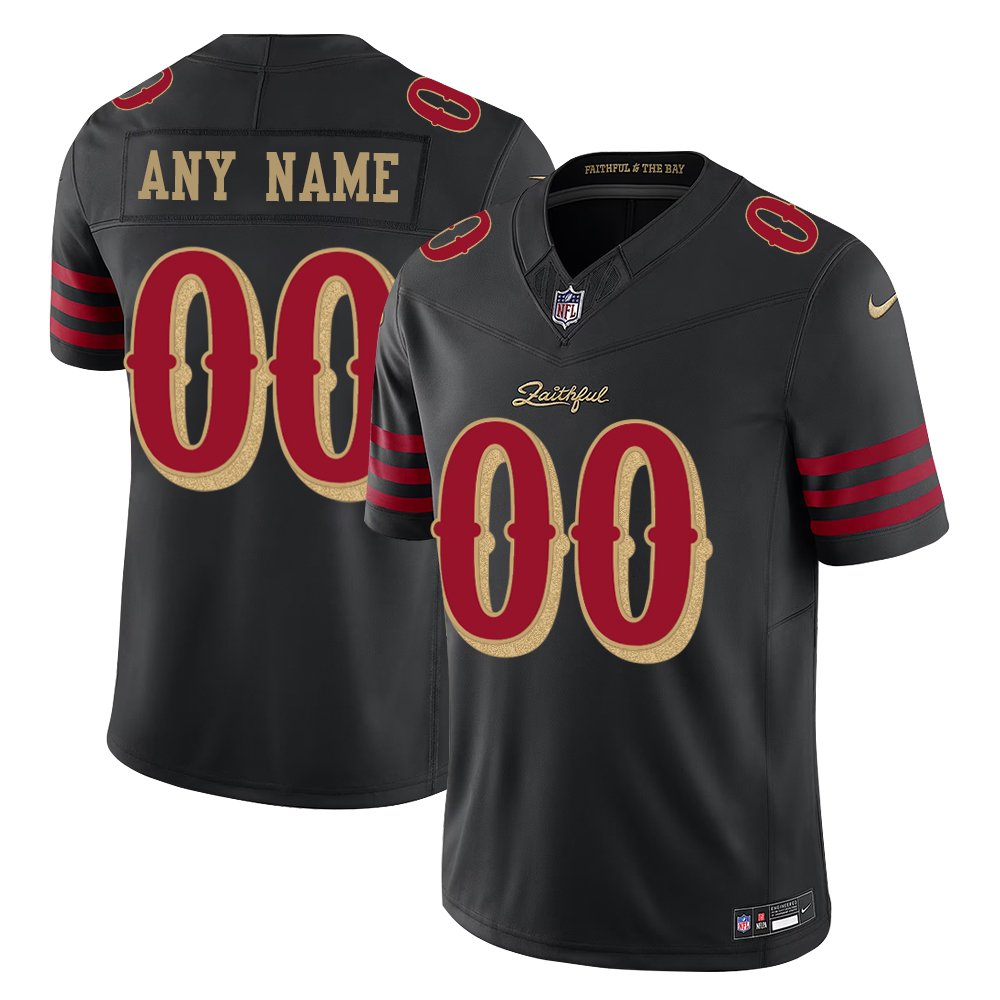 Youth San Francisco 49ers Custom Black Rivalries Collection F.U.S.E. Vapor Limited Stitched Jersey 