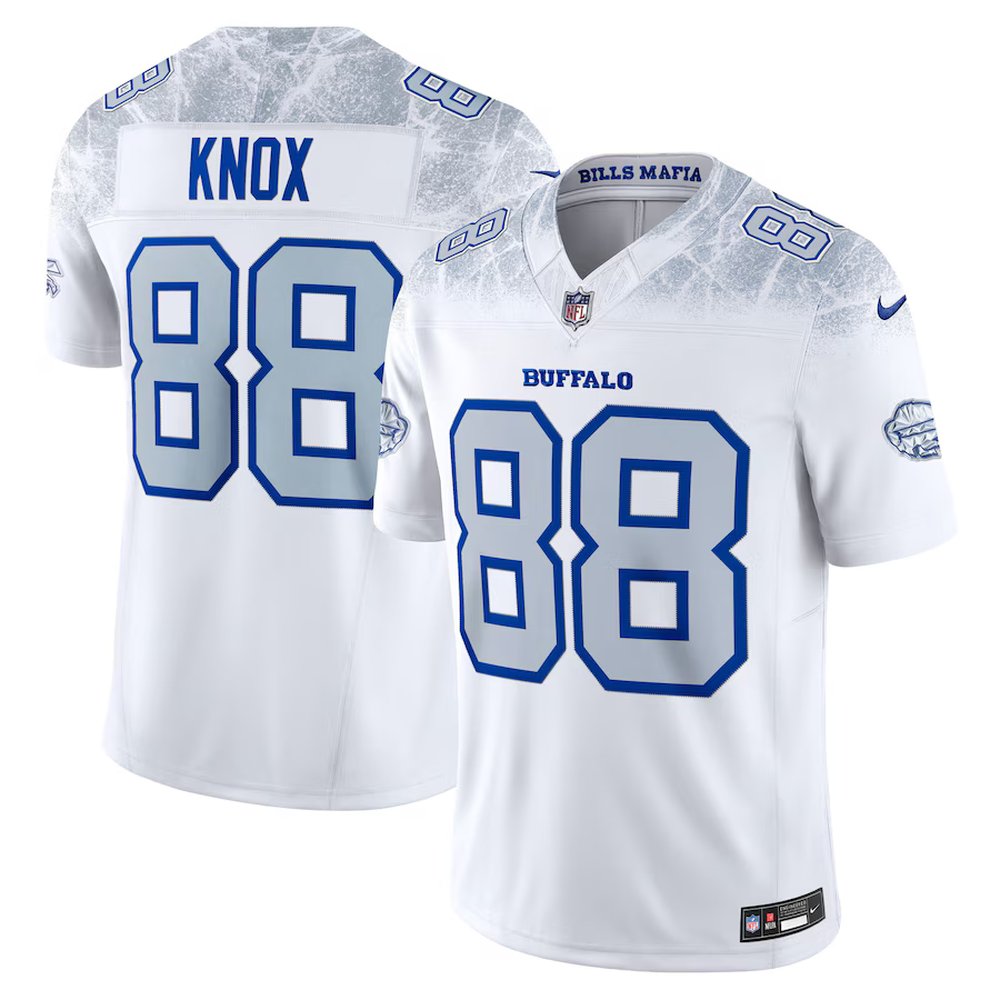 Youth Buffalo Bills #88 Dawson Knox White Rivalries Collection F.U.S.E. Vapor Limited Stitched Jersey 