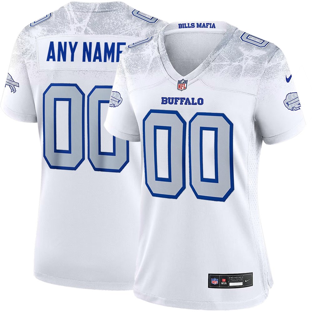 Women's Buffalo Bills Custom White Rivalries Collection Game Jersey 