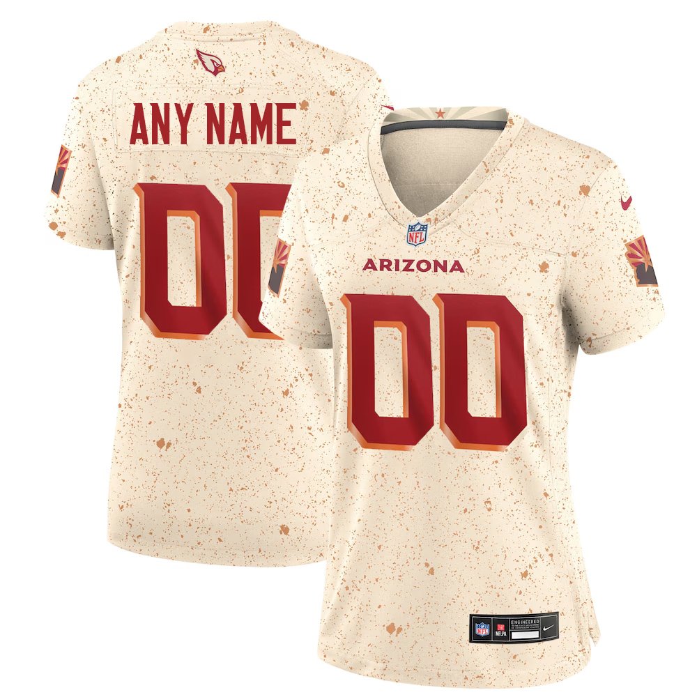 Women's Arizona Cardinals Custom Cream Rivalries Collection F.U.S.E. Vapor Limited Stitched Jersey 