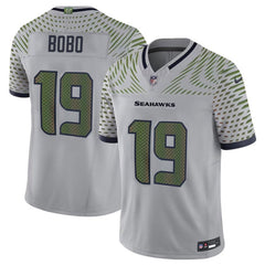 Men's Seattle Seahawks #19 Jake Bobo Gray Rivalries Collection F.U.S.E. Vapor Limited Stitched Jersey 