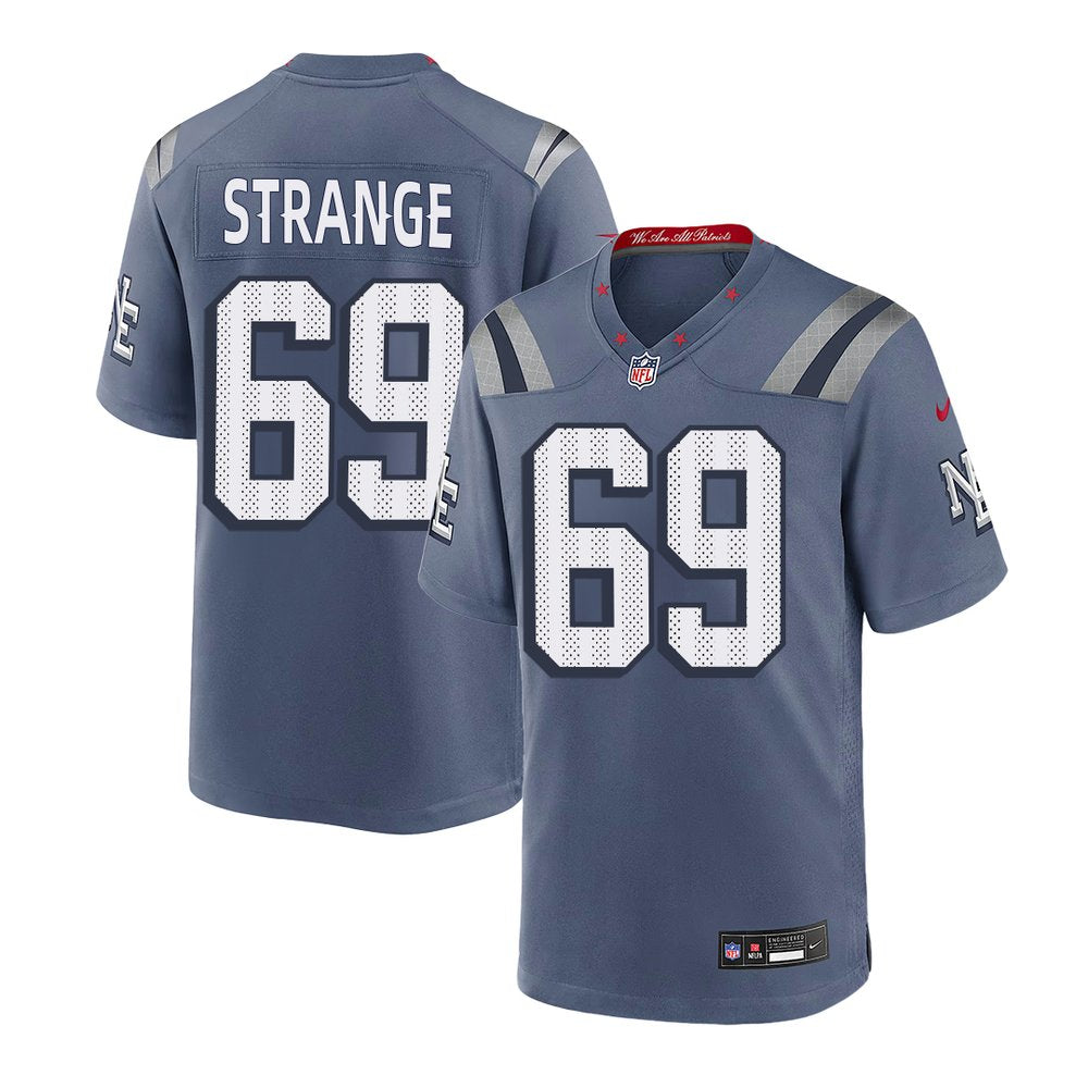 Youth New England Patriots #69 Cole Strange Blue Rivalries Collection Game Jersey 