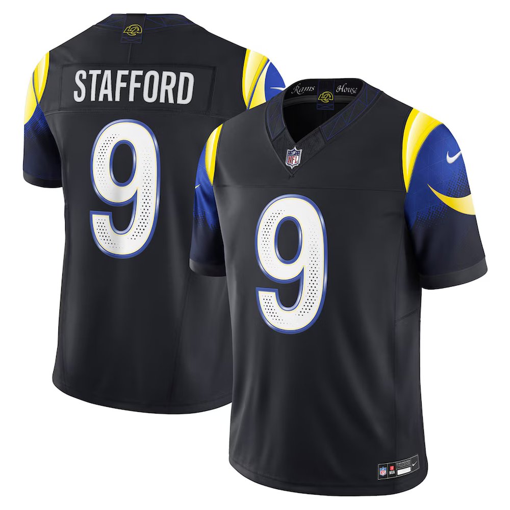 Youth Los Angeles Rams #9 Matthew Stafford Black Rivalries Collection F.U.S.E. Vapor Limited Stitched Jersey 