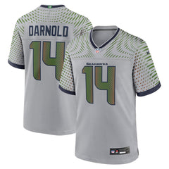 Youth Seattle Seahawks #14 Sam Darnold Gray Rivalries Collection Game Jersey 
