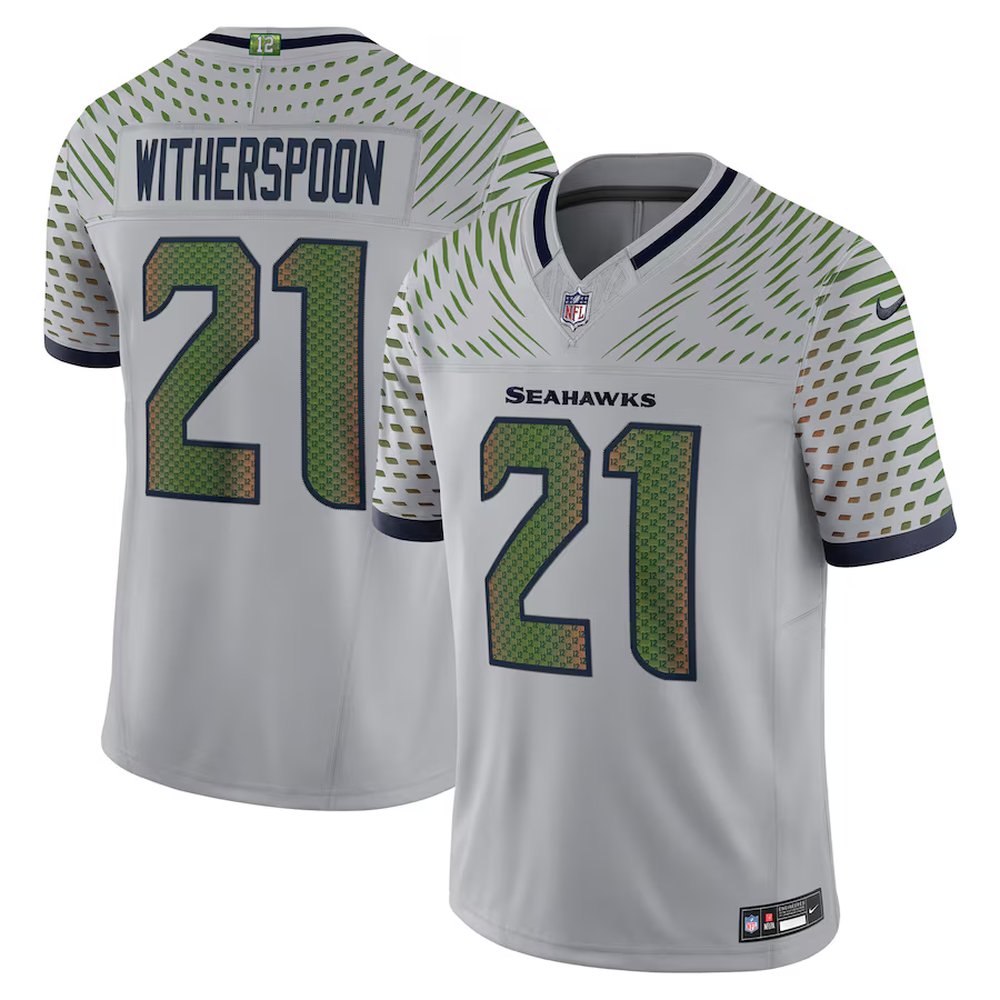 Youth Seattle Seahawks #21 Devon Witherspoon Gray Rivalries Collection F.U.S.E. Vapor Limited Stitched Jersey 