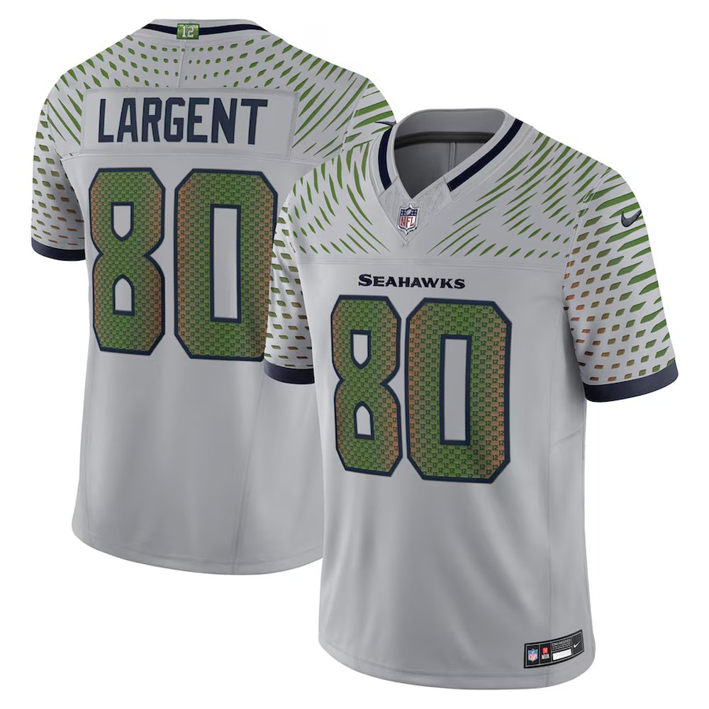 Youth Seattle Seahawks #80 Steve Largent Gray Rivalries Collection F.U.S.E. Vapor Limited Stitched Jersey 