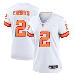 Women's '76 Tampa Bay Buccaneers #2 Emeka Egbuka White Player Game Jersey 
