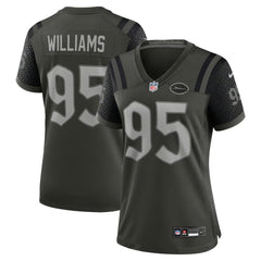 Women's New York Jets #95 Quinnen Williams Black Rivalries Collection Game Jersey 