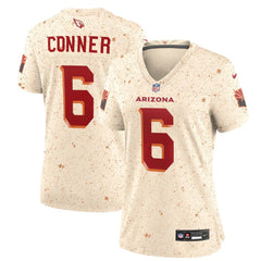 Women's Arizona Cardinals #6 James Conner Cream Rivalries Collection Game Jersey 