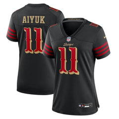 Women's San Francisco 49ers #11 Brandon Aiyuk Black Rivalries Collection Game Jersey 
