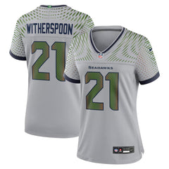 Women's Seattle Seahawks #21 Devon Witherspoon Gray Rivalries Collection Game Jersey 
