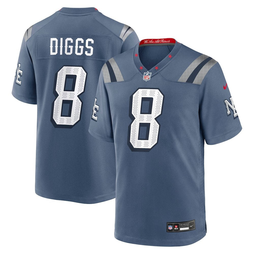 Youth's New England Patriots #8 Stefon Diggs Blue Rivalries Collection Game Jersey 