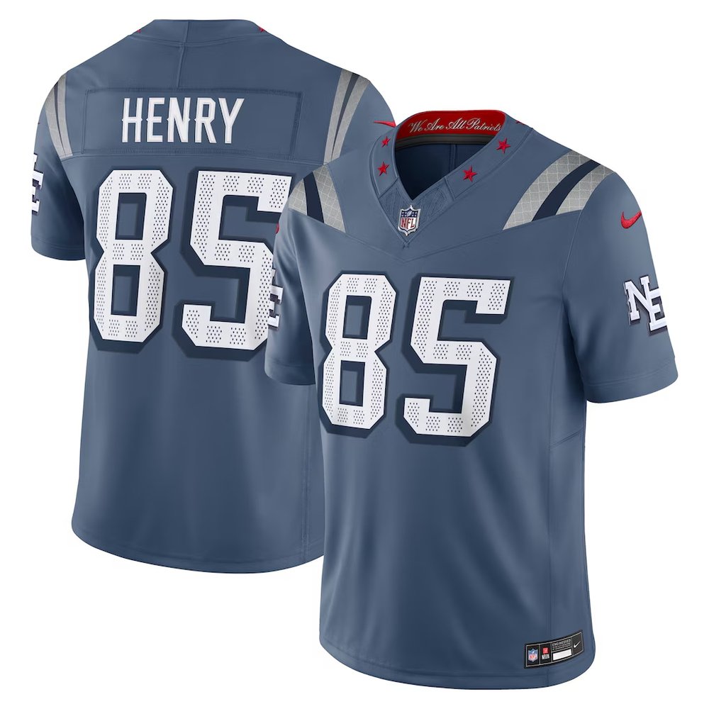 Youth's New England Patriots #85 Hunter Henry Blue Rivalries Collection F.U.S.E. Vapor Limited Stitched Jersey 