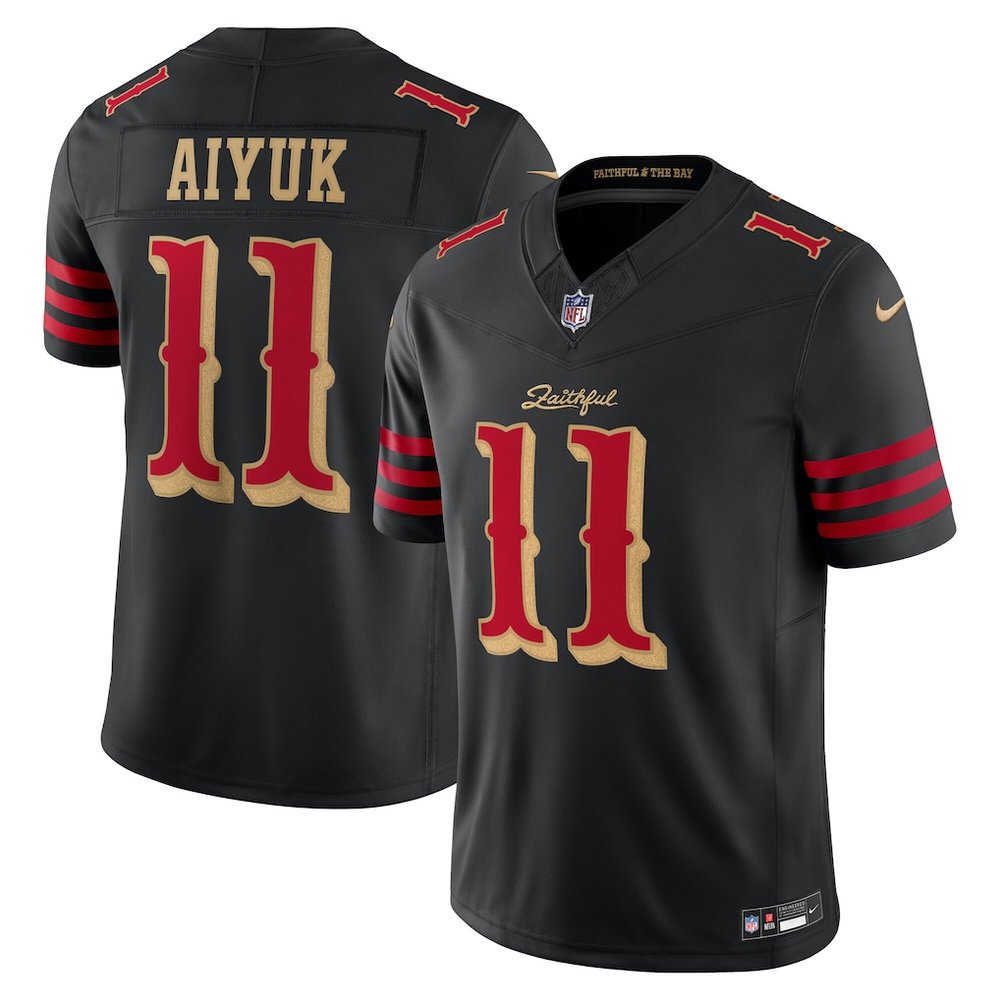 Youth's San Francisco 49ers #11 Brandon Aiyuk Black Rivalries Collection F.U.S.E. Vapor Limited Stitched Jersey 