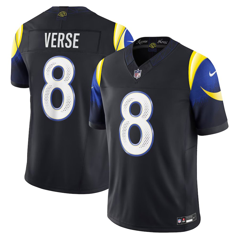 Youth's Los Angeles Rams #8 Jared Verse Black Rivalries Collection F.U.S.E. Vapor Limited Stitched Jersey 