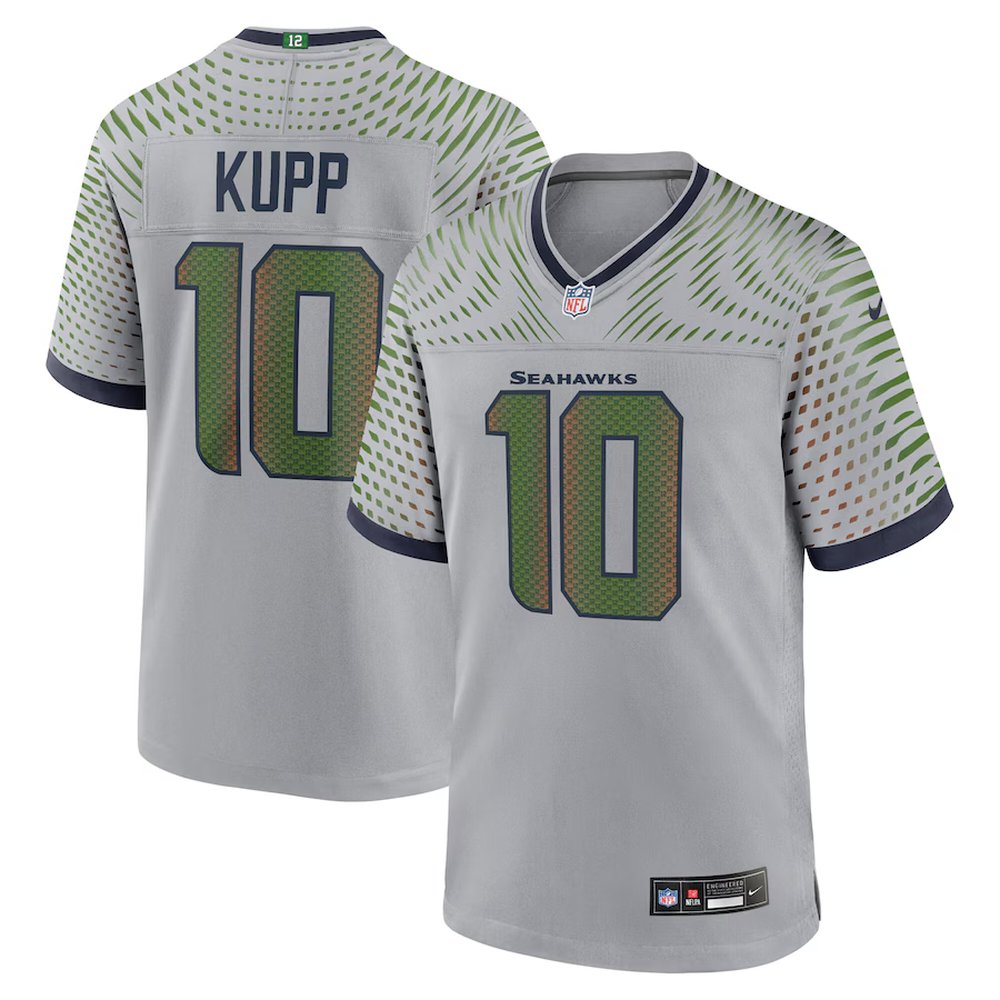 Youth's Seattle Seahawks #10 Cooper Kupp Gray Rivalries Collection Game Jersey 