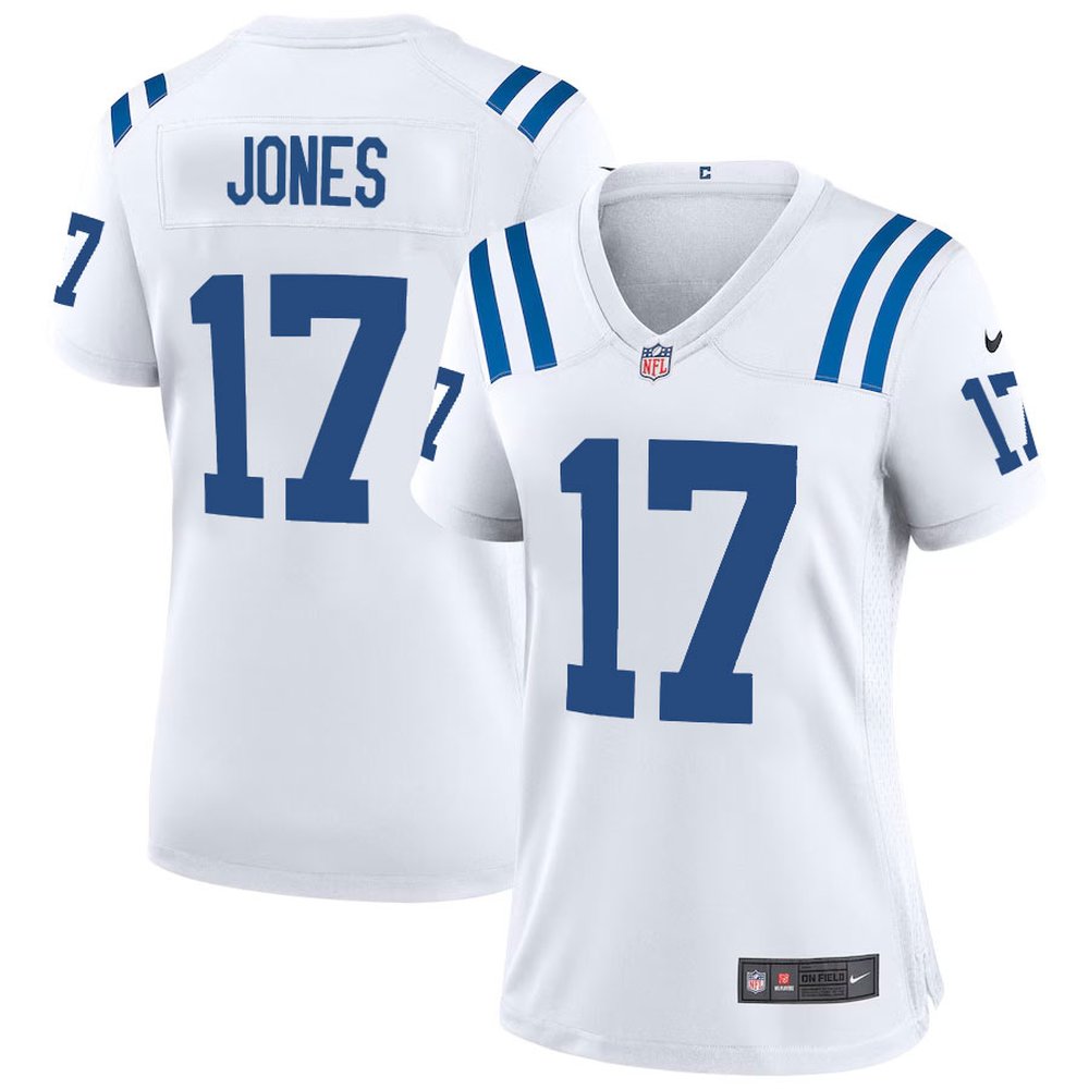 Women's Indianapolis Colts #17 Daniel Jones White Game Jersey 