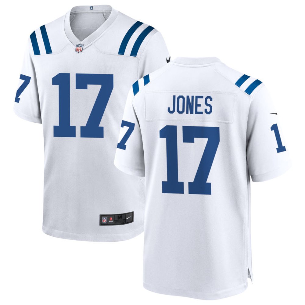 Youth Indianapolis Colts #17 Daniel Jones White Game Jersey 