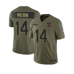 Men's Arizona Cardinals #14 Michael Wilson Olive 2025 Salute to Service Retired Limited Jersey 