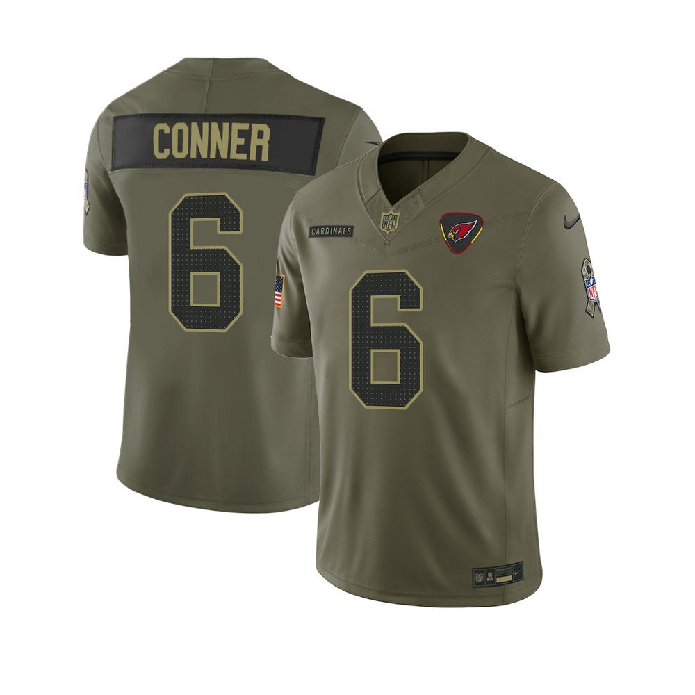 Youth's Arizona Cardinals #6 James Conner Olive 2025 Salute to Service Retired Limited Jersey 