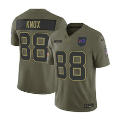 Youth's Buffalo Bills #88 Dawson Knox Olive 2025 Salute to Service Retired Limited Jersey 
