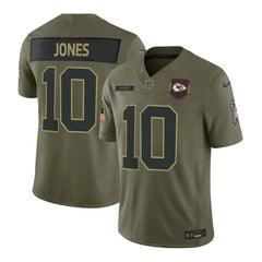 Youth's Kansas City Chiefs #10 Isiah Pacheco Olive 2025 Salute to Service Retired Limited Jersey 