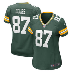 Women's Green Bay Packers #87 Romeo Doubs Green Game Player Jersey 