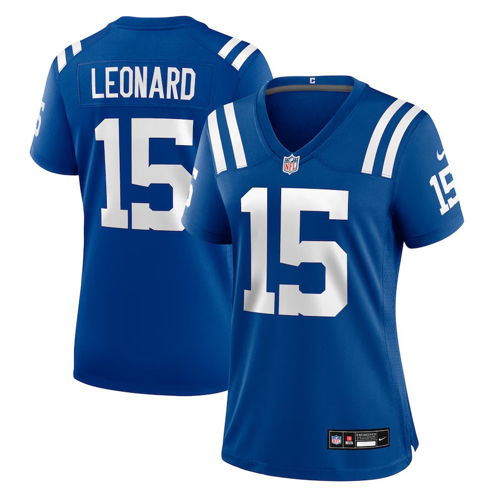 Women's Indianapolis Colts #15 Riley Leonard Royal Team Game Jersey 